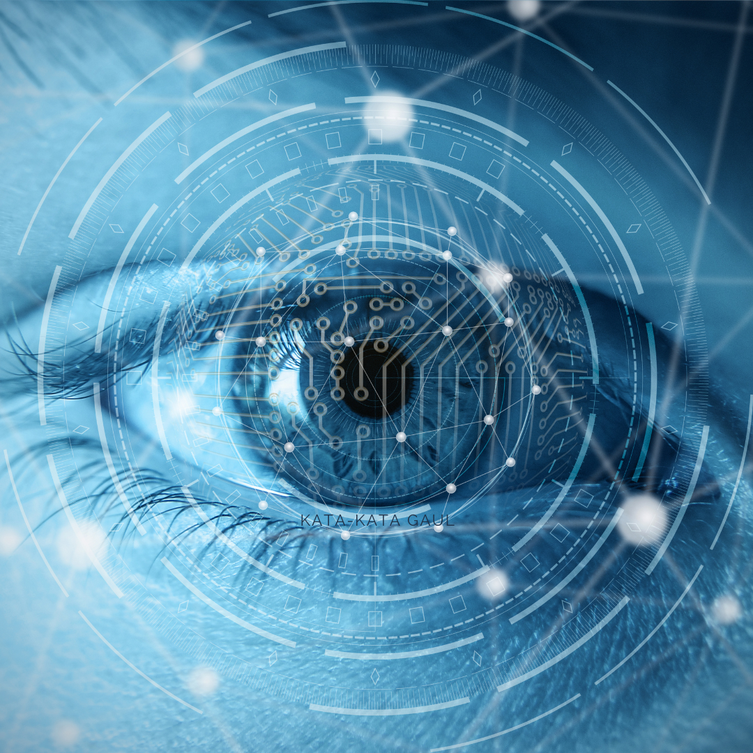 blue eye with oxygen