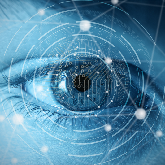 blue eye with oxygen