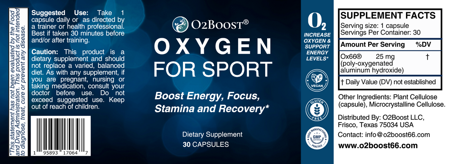 Oxygen For Sport Supplement – O2Boost