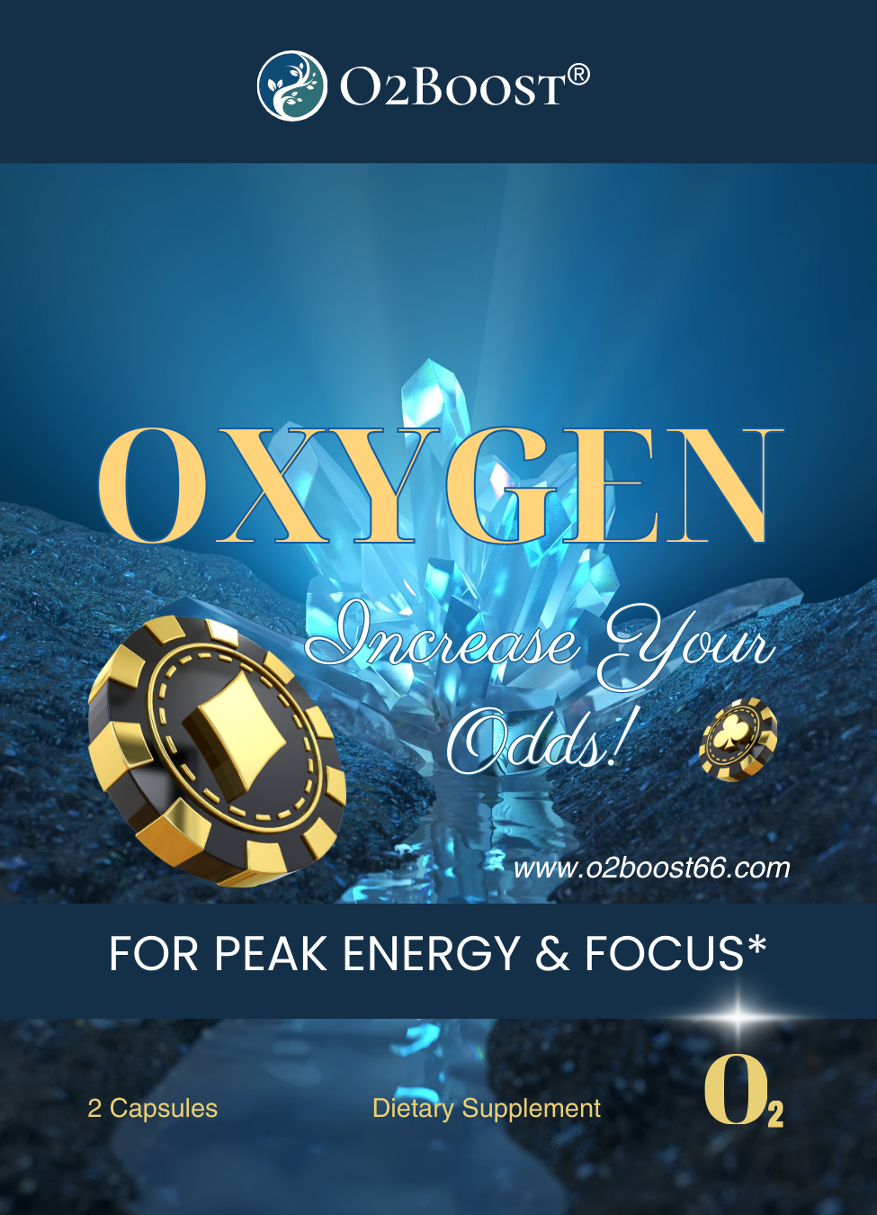 O2 Boost Powder Oxygen Supplements with Ox66® for Energy & Performance - O2Boost