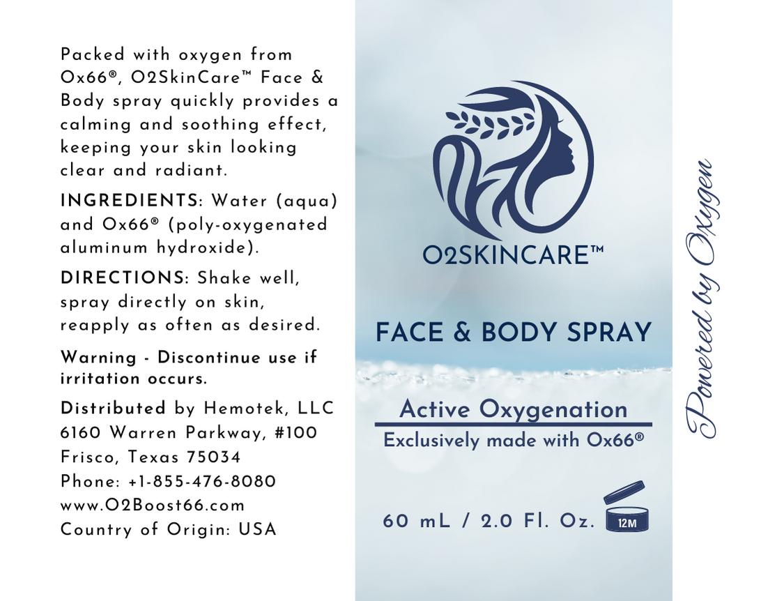 O2SkinCare Face & Body Spray